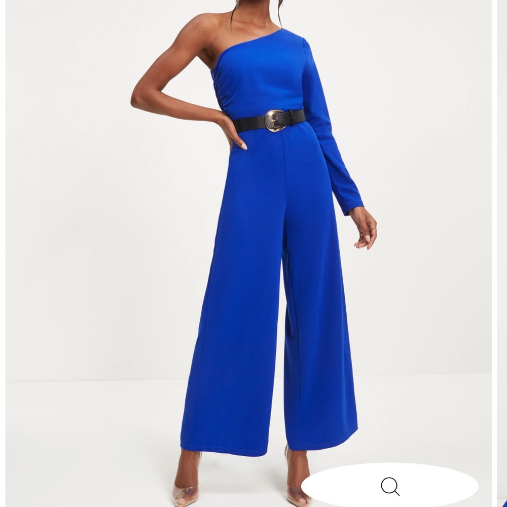 One shoulder jumpsuit- Royal Blue